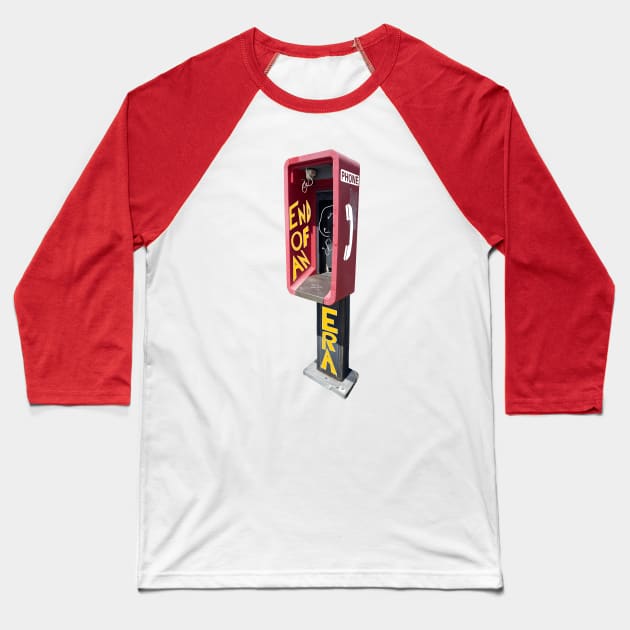 End of an Era Payphone Baseball T-Shirt by Sparkleweather